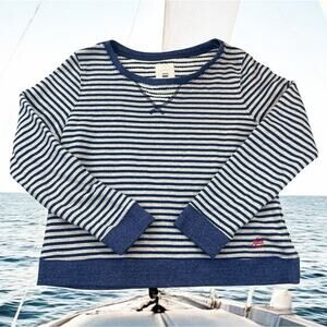 Levi’s Striped Nautical Pullover Sweatshirt Women’s Size Large Sailing Preppy